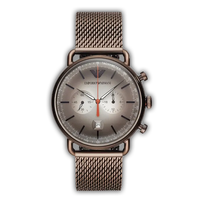 Montre Homme EA Aviator AR11169 en maille milanaise