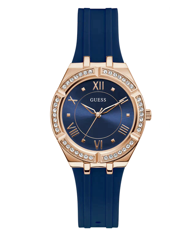 GUESS Ladies Blue Rose Gold