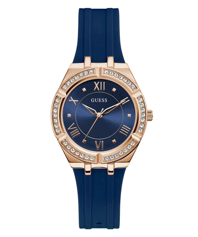 GUESS Ladies Blue Rose Gold
