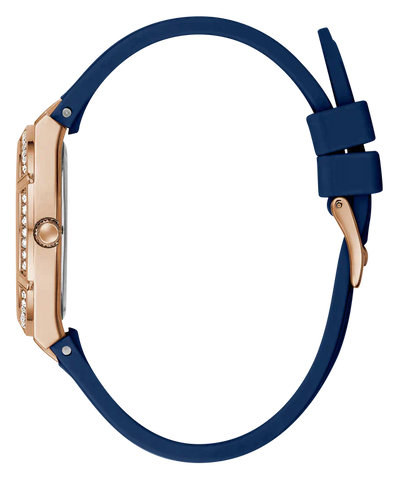 GUESS Ladies Blue Rose Gold