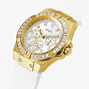 Montre Guess Venus GW0118L5 bracelet silicone blanc