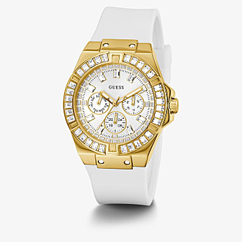Montre Guess Venus GW0118L5 bracelet silicone blanc